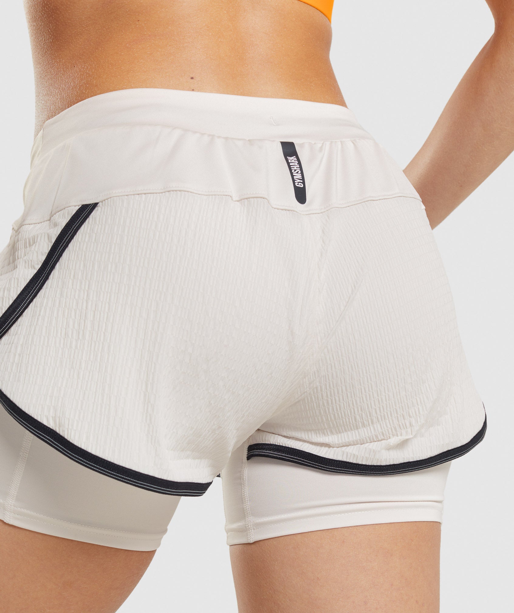 White Women's Gymshark Speed 2 In 1 Shorts | XDFRNA-254