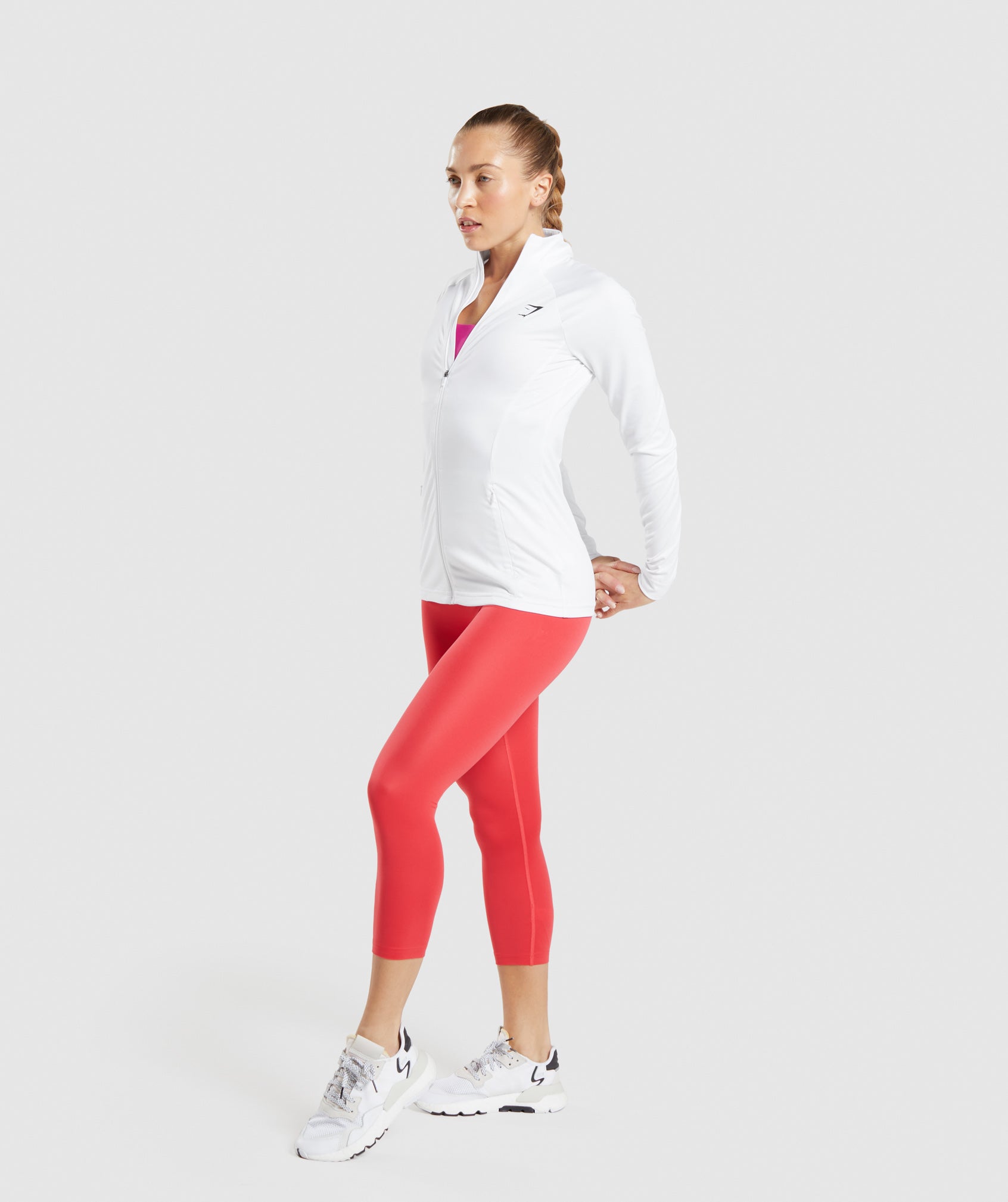 White Women's Gymshark Training Jackets | TAXSGZ-392