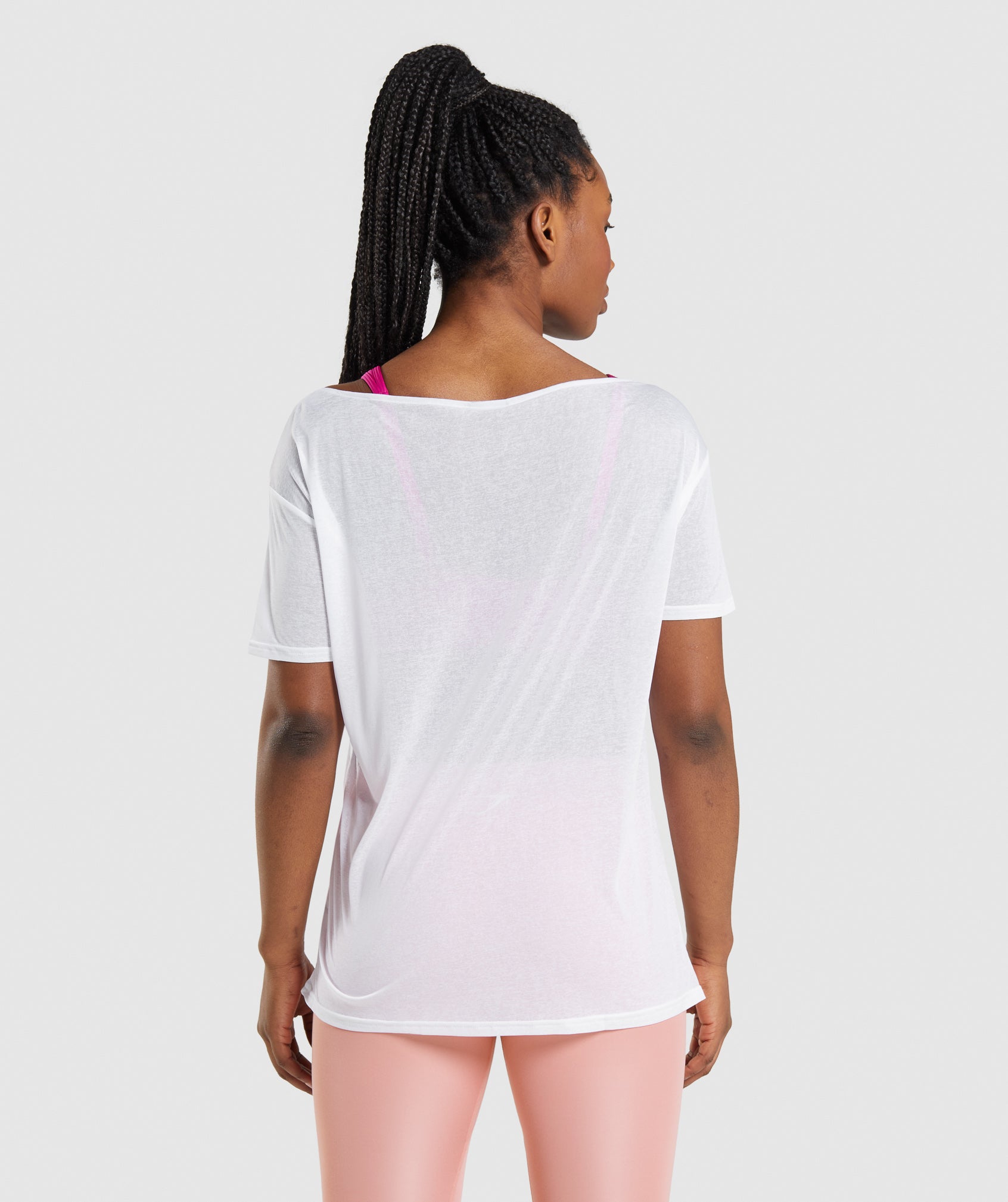 White Women's Gymshark Training Oversized Tops | SLFGPB-758