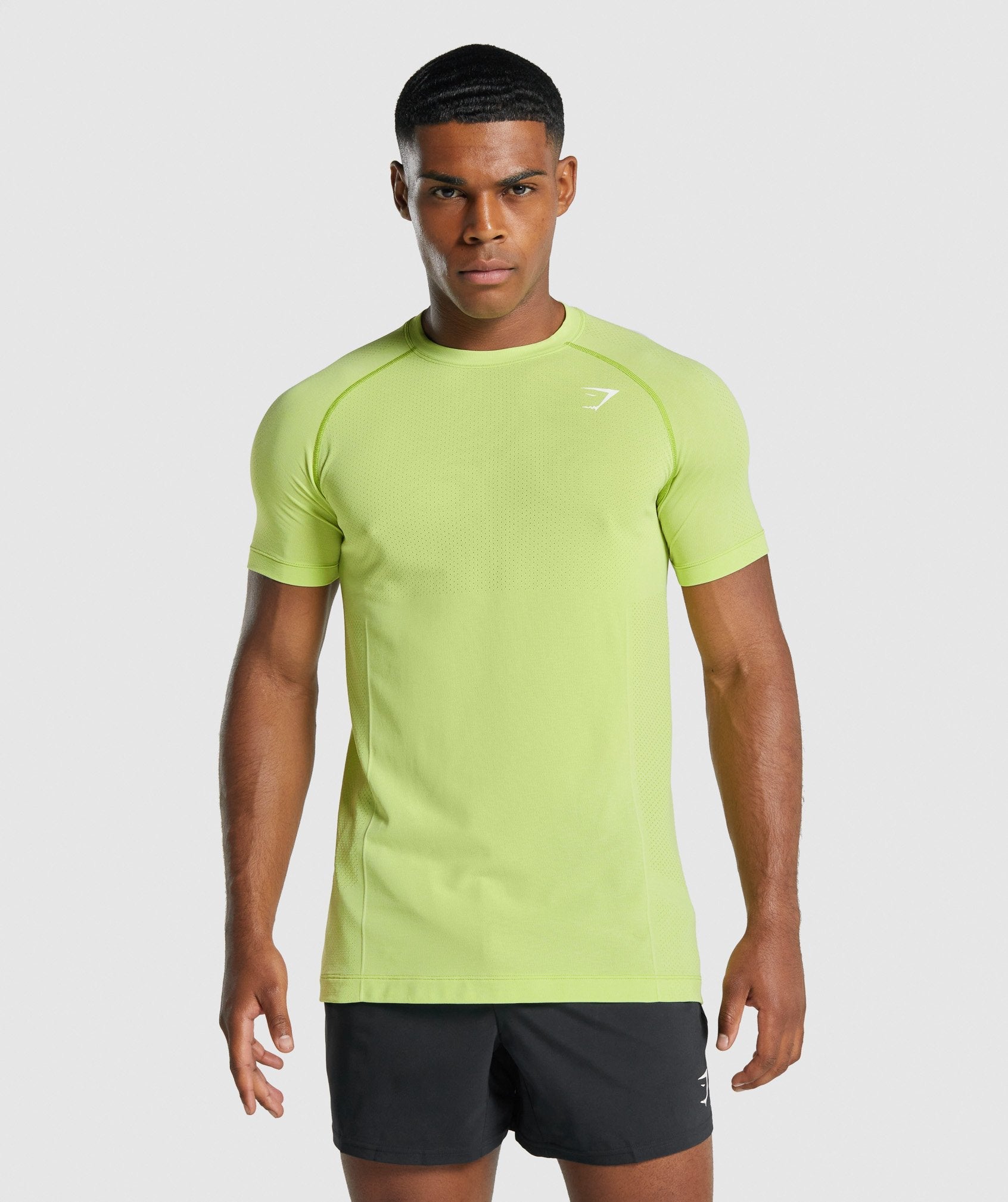 Yellow Men\'s Gymshark Vital Light seamless T Shirts | TCBHKD-294