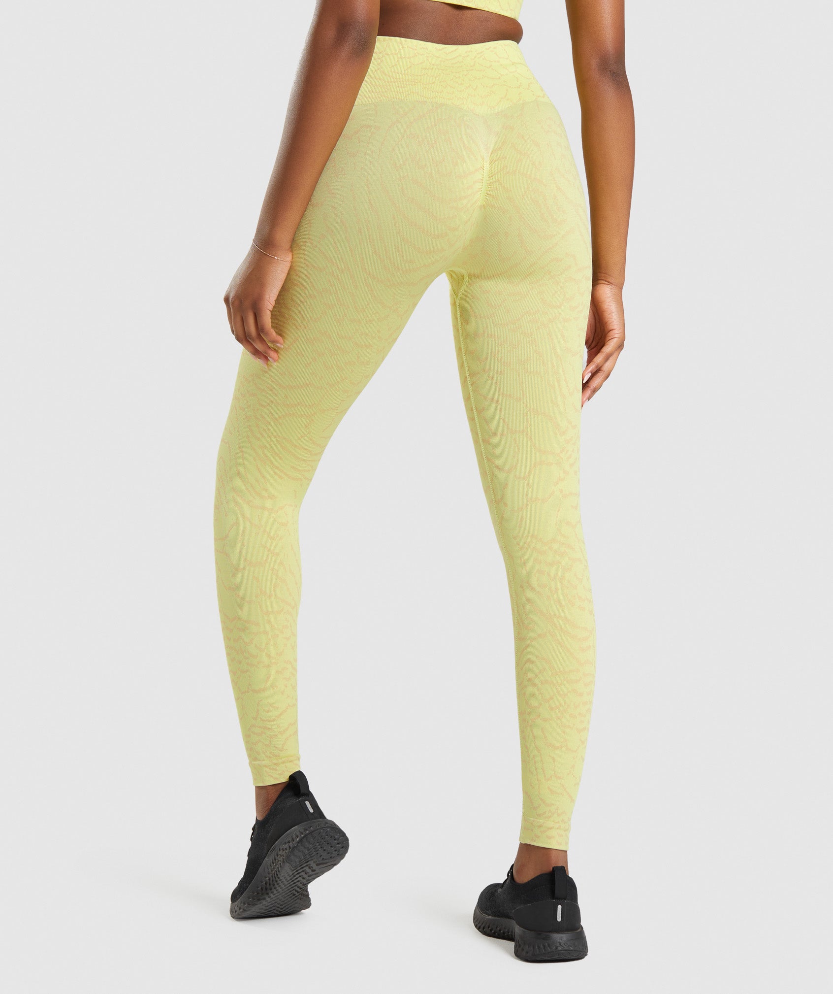 Yellow Women's Gymshark Adapt Animal Seamless Leggings | DGTVNU-150