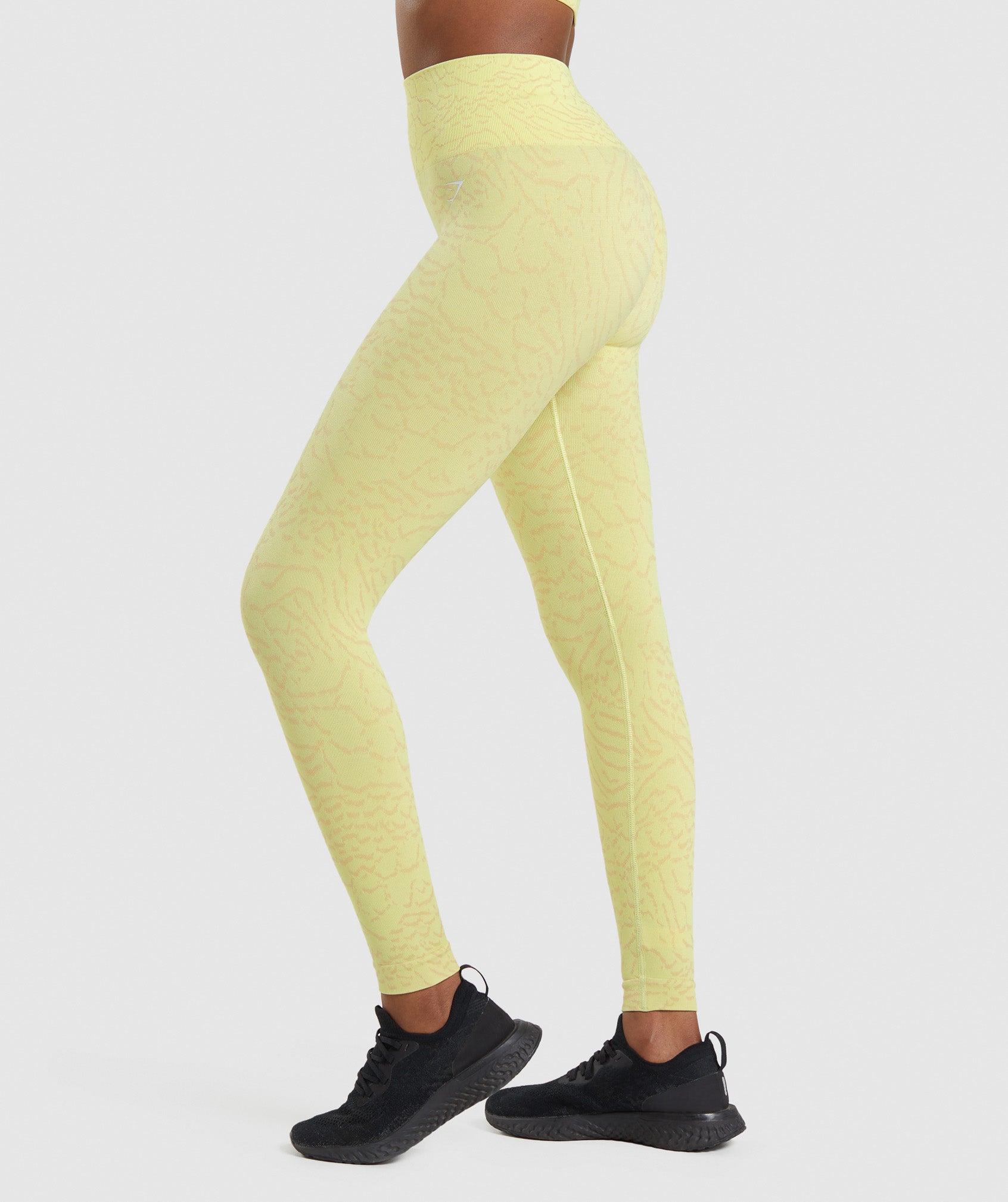 Yellow Women's Gymshark Adapt Animal Seamless Leggings | DGTVNU-150