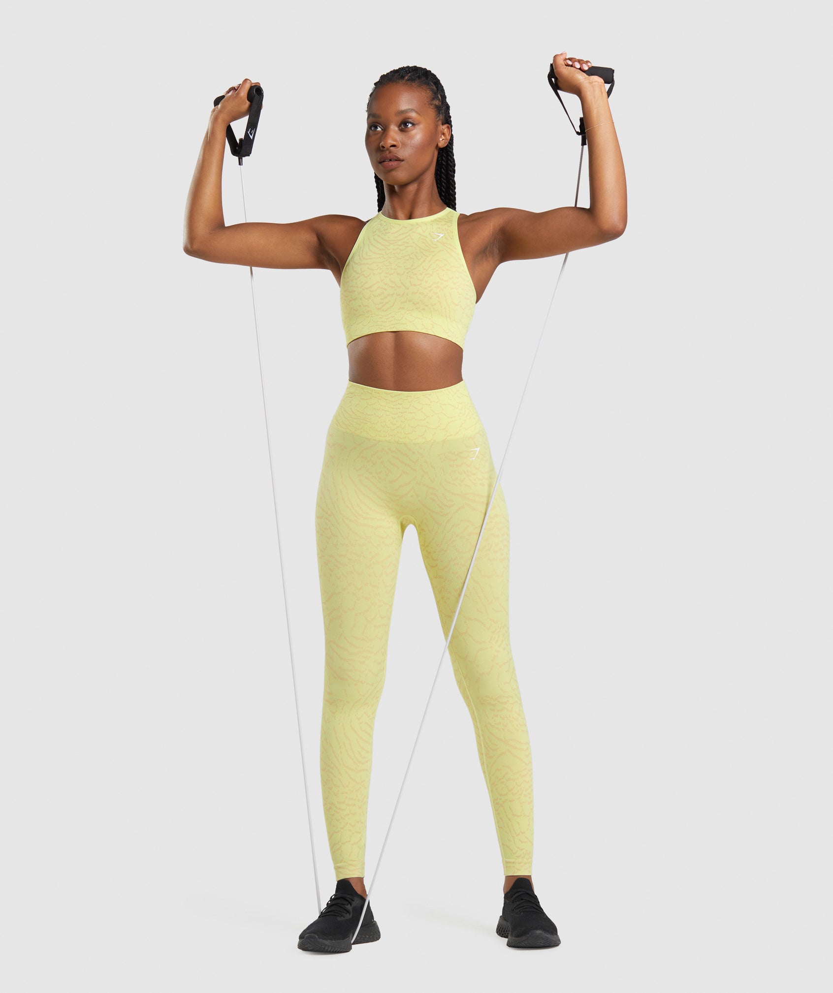 Yellow Women's Gymshark Adapt Animal Seamless Leggings | DGTVNU-150