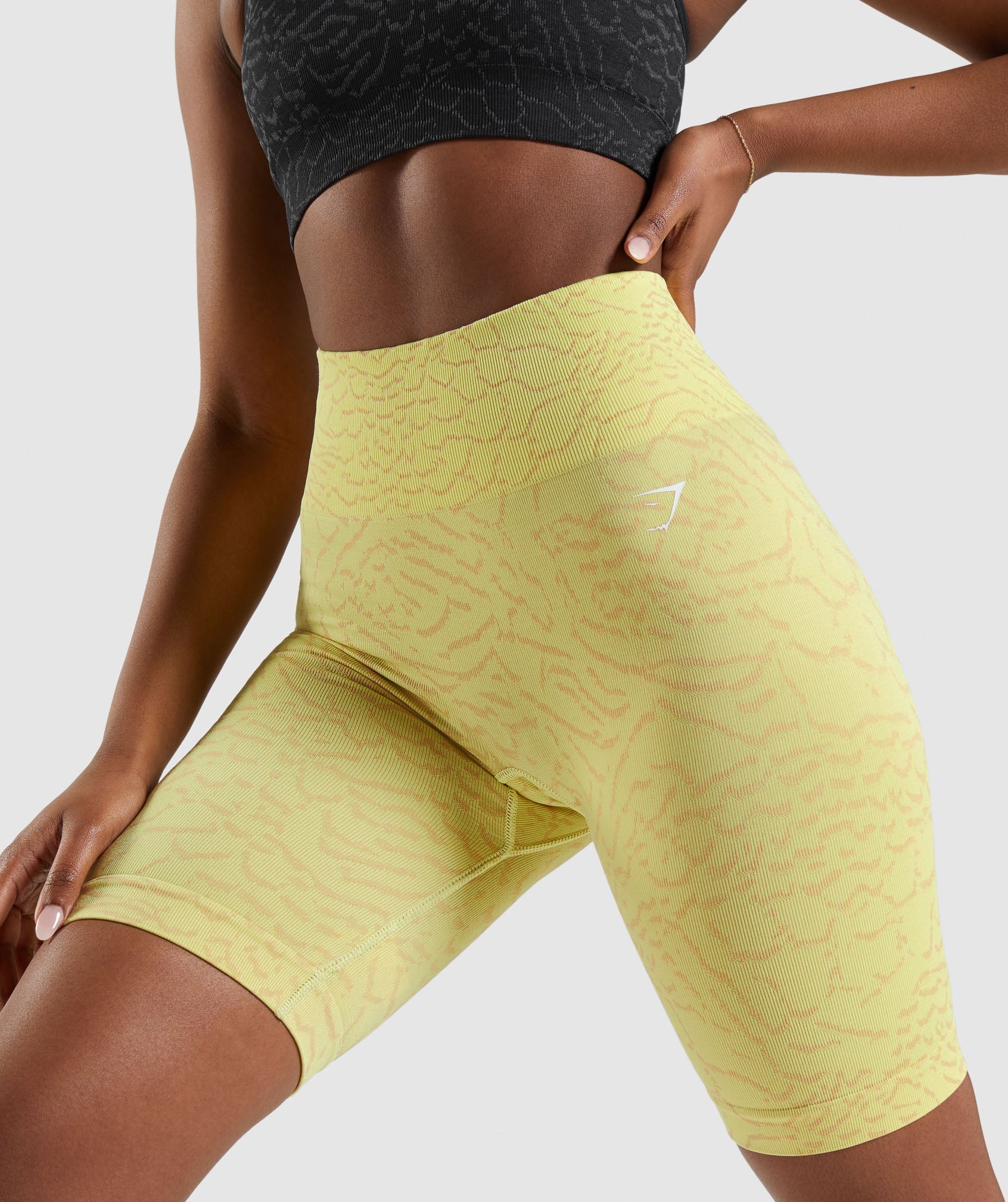 Yellow Women's Gymshark Adapt Animal Seamless Cycling Shorts | LFXMZR-017