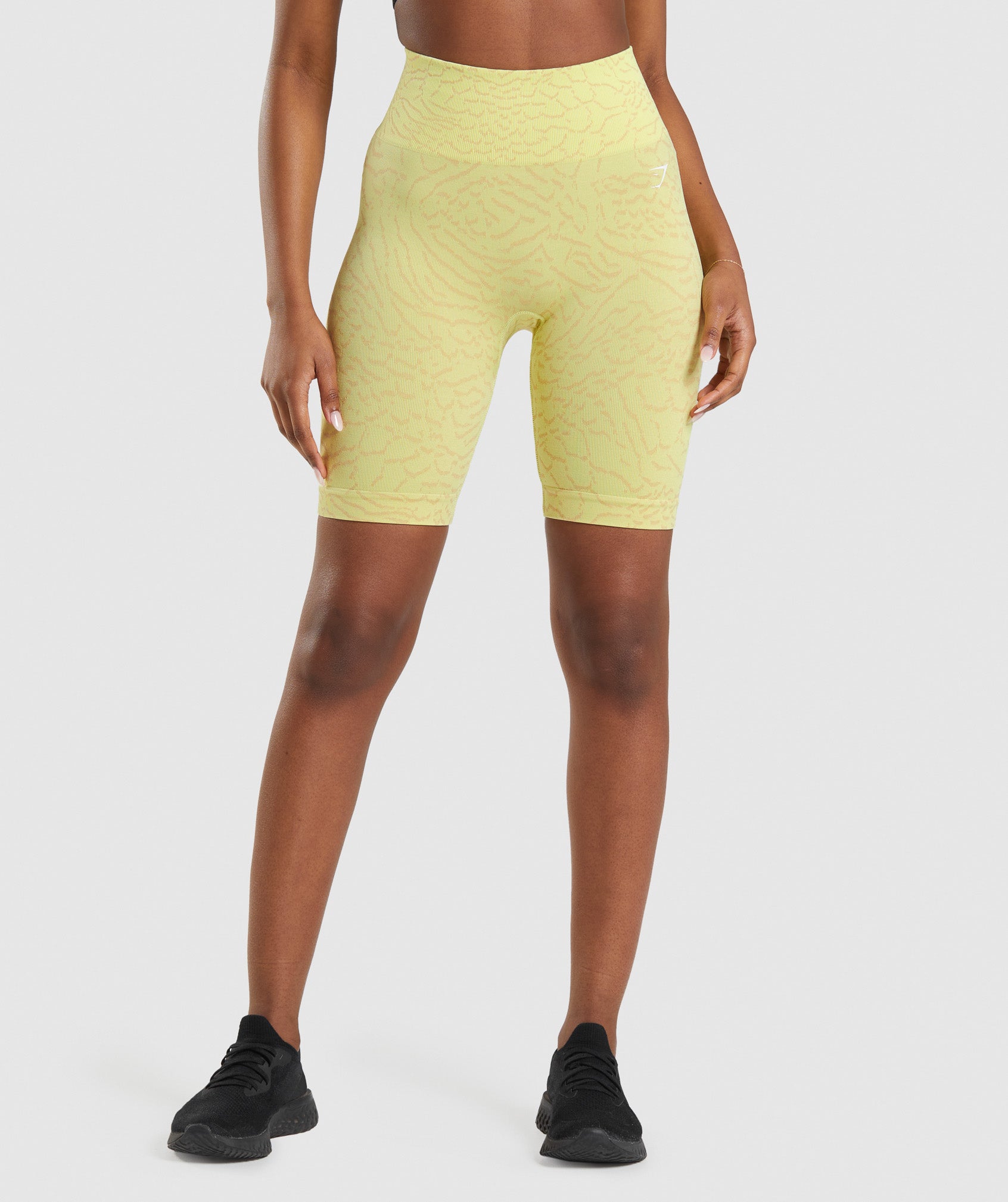 Yellow Women\'s Gymshark Adapt Animal Seamless Cycling Shorts | LFXMZR-017