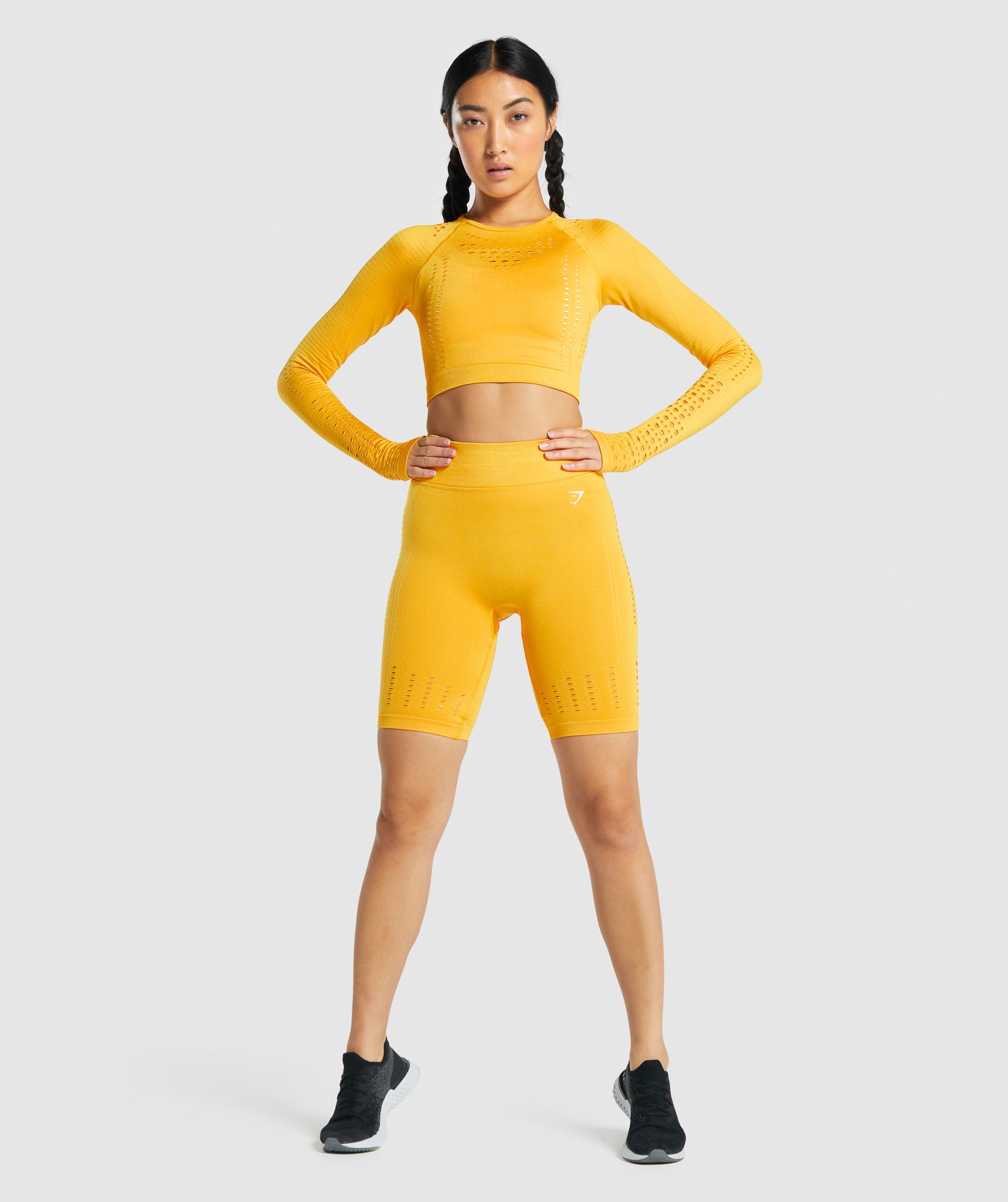 Yellow Women's Gymshark Glow Seamless Shorts | TDLNOX-508