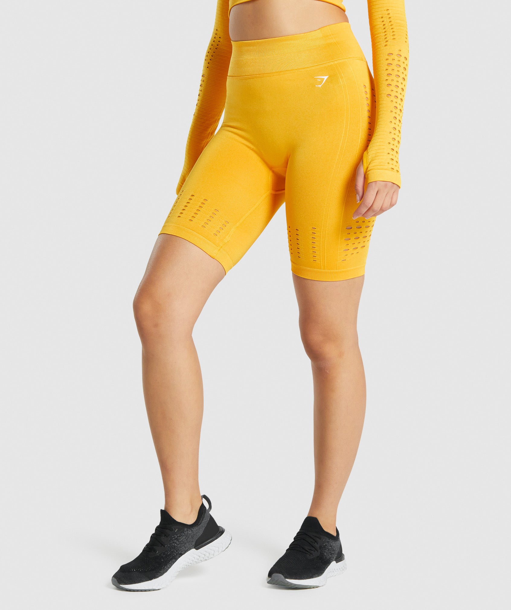 Yellow Women\'s Gymshark Glow Seamless Shorts | TDLNOX-508