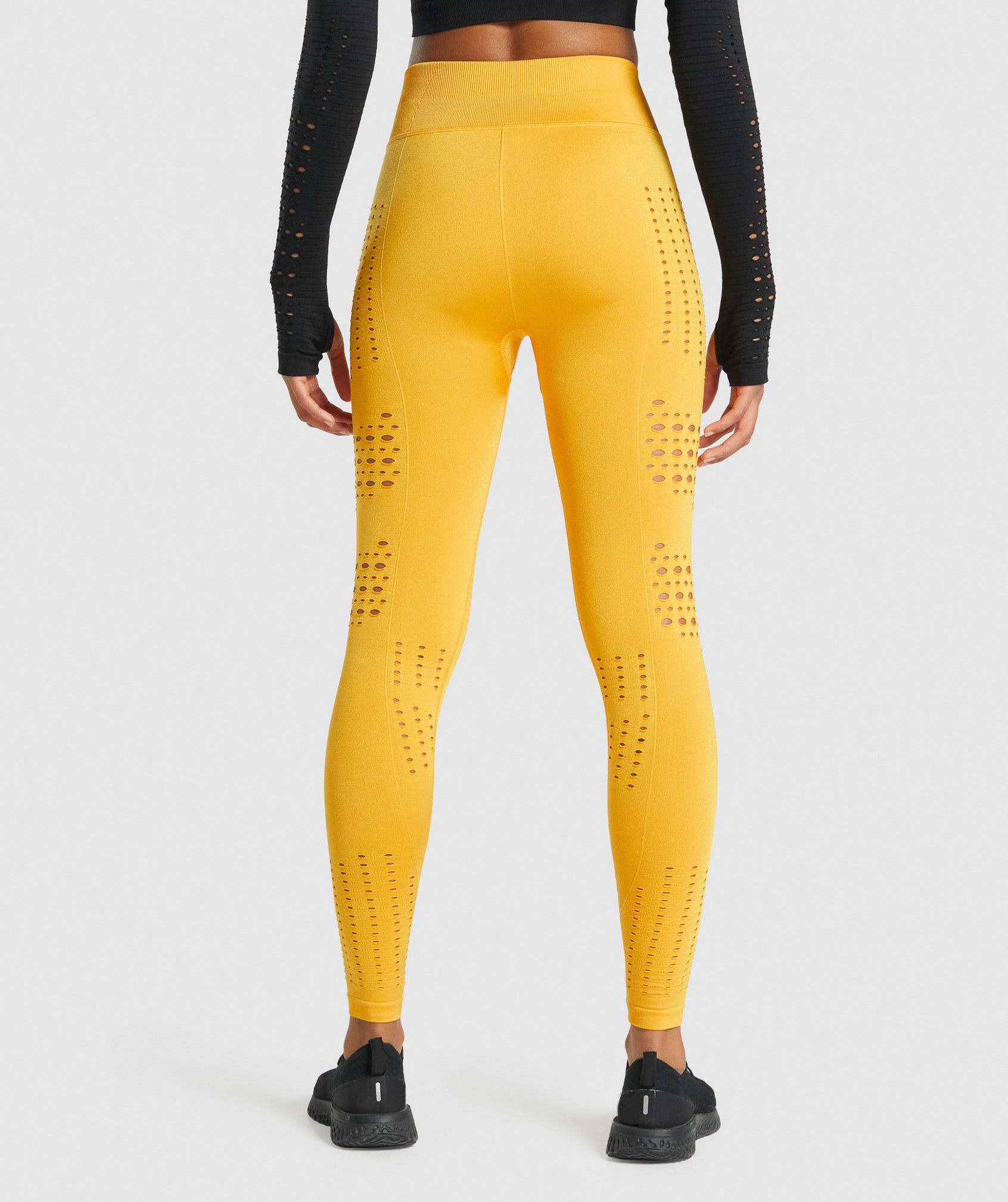 Yellow Women's Gymshark Glow Seamless Tights Leggings | KJNPUL-652