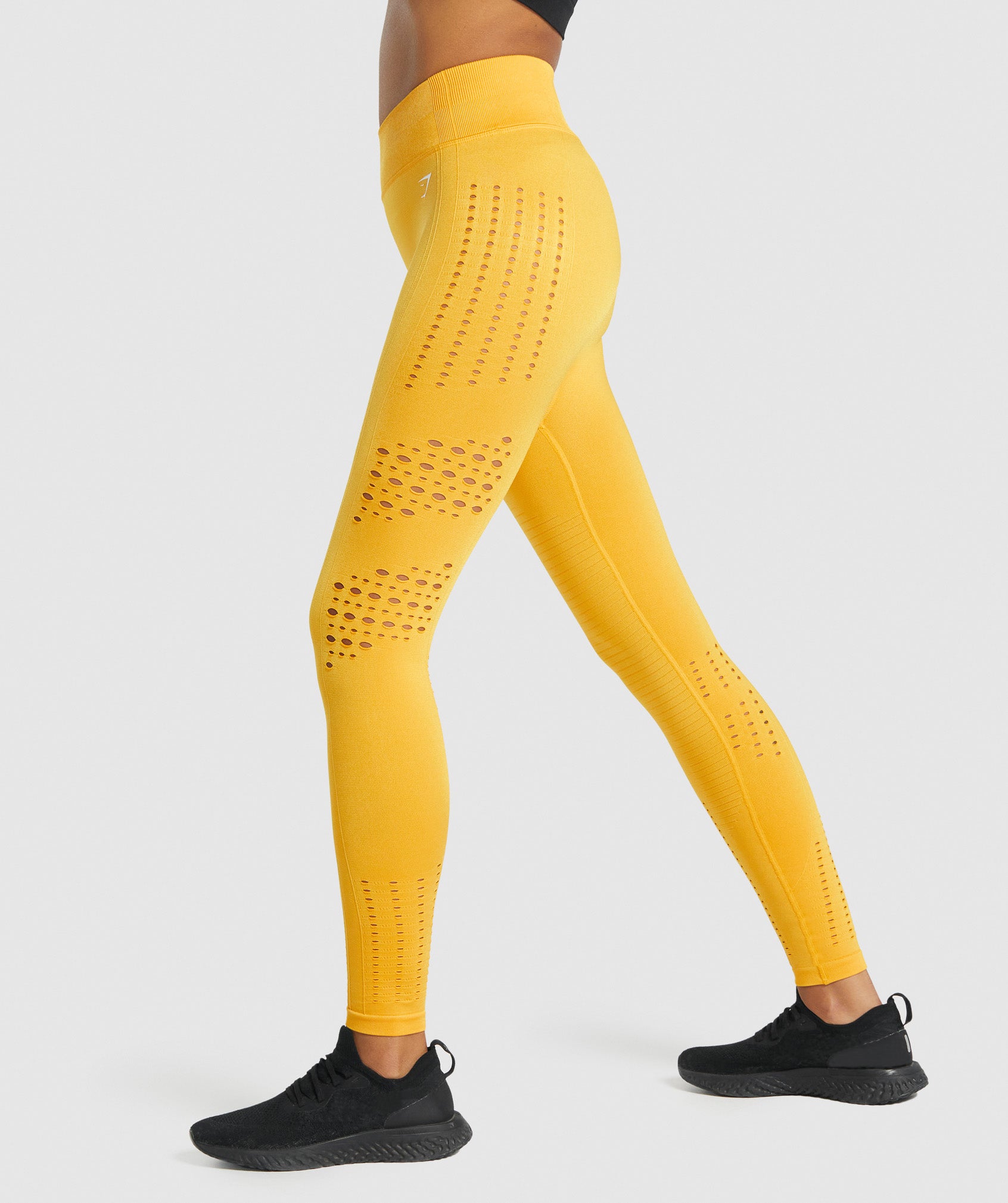 Yellow Women's Gymshark Glow Seamless Tights Leggings | KJNPUL-652