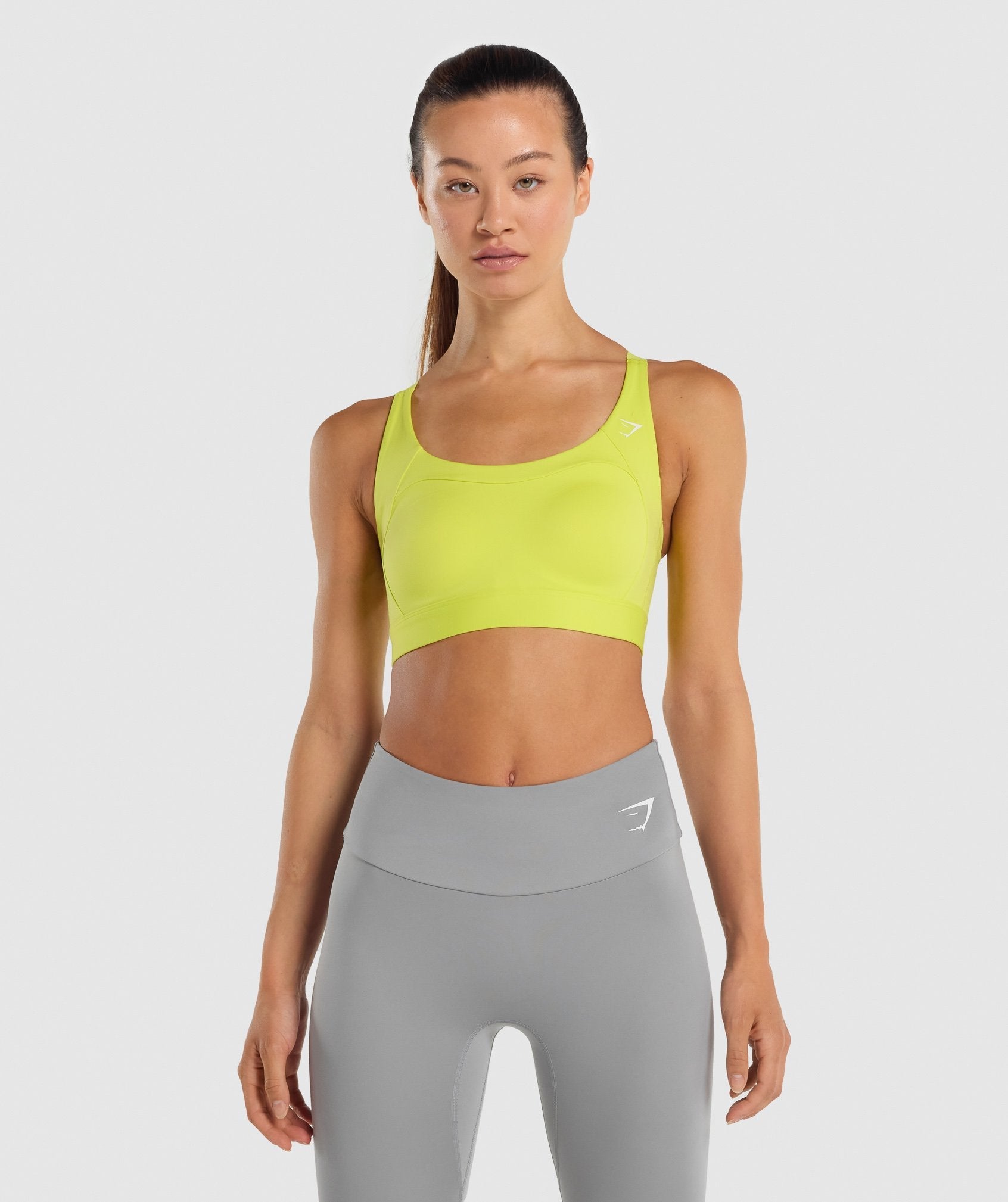 Yellow Women\'s Gymshark Racer Back Sports Bra | GNXJDY-261