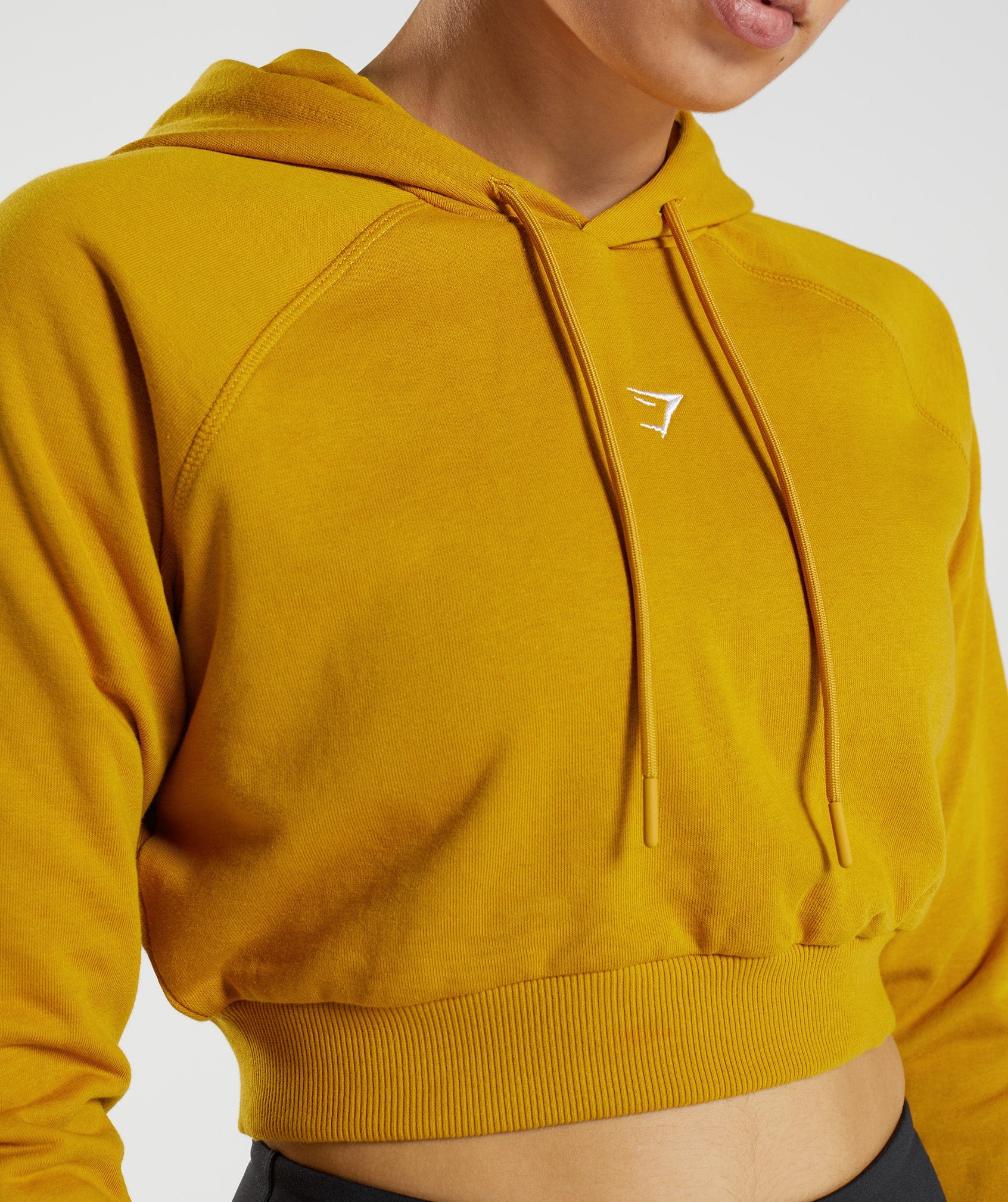 Yellow Women's Gymshark Training Cropped Hoodie | AOLYFS-182